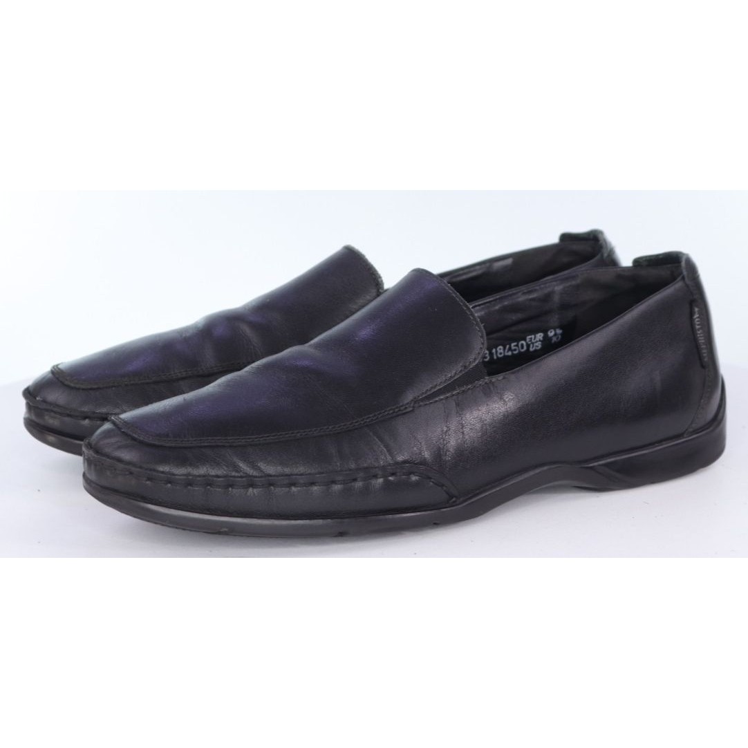 Mephisto Edilef $340 Men's Moc Toe Slip On Loafers Shoes Size 10 Leather Black